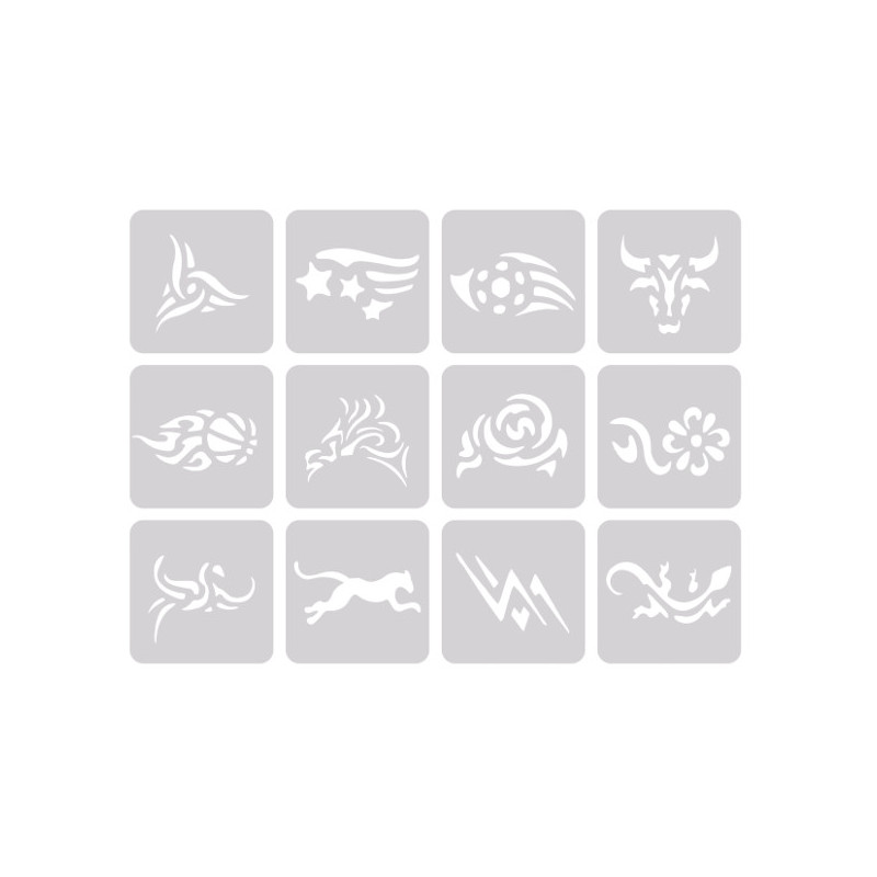 Bifull Haar-Tattoo-Kit 12 Modelle Bifull Haar-Tattoo-Kit 12 Modelle